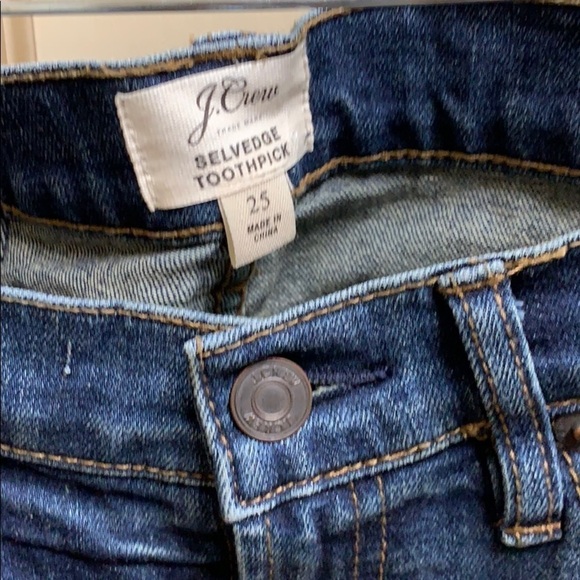 J. Crew Selvedge Toothpick Jeans Size 25 - Picture 2 of 4